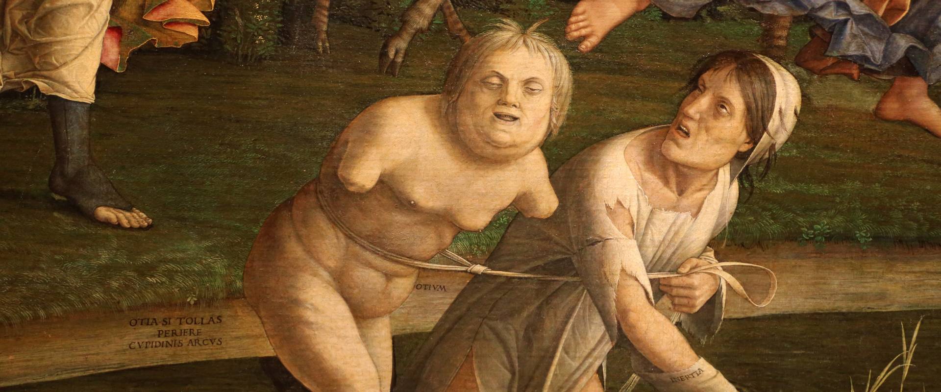 Andrea mantegna, minerva scaccia i vizi dal giardino delle virtù, 1497-1502 ca. (louvre) 21 ozio e inerzia foto di Sailko